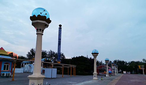 石景山游樂園歐風街夜景實施