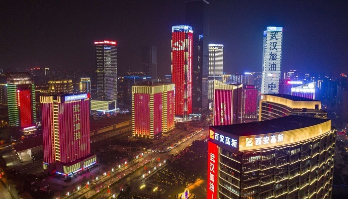 西安高新區(qū)為武漢應(yīng)援